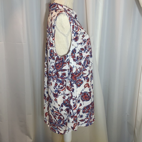 NWOT Paisley Print Button Up Tank - Picture 9 of 9